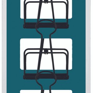 Juego de 3 clips metálicos negro