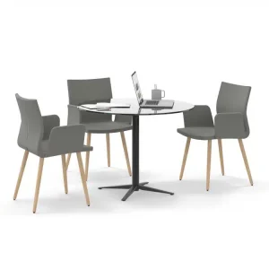 Actiu mesa redonda cristal Tábula Cross | A Medida