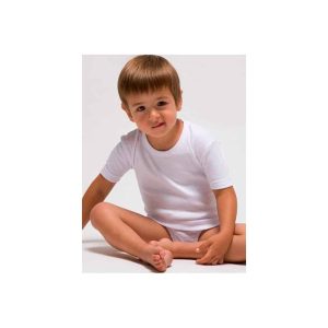 .CAMISETA ROPA INTERIOR NIÑO MANGA CORTA ALGODON PEINADO RAPIFE 400 CALIDAD BUENO PARA PIEL ATOPICA